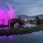 Parcul cu fântâni colorate